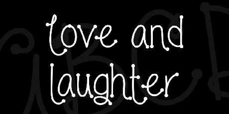 Love and laughter font