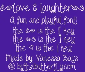 Love and laughter font