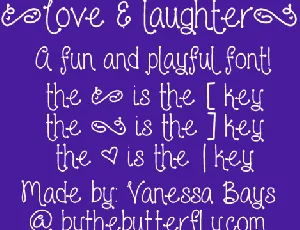 Love and laughter font