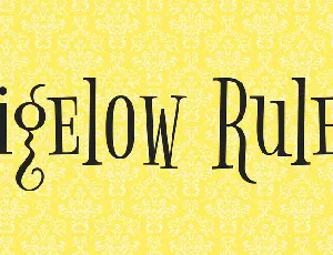 Bigelow Rules font