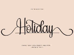 Holiday font