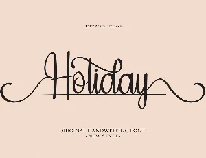 Holiday font