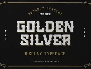 Golden Silver Display font