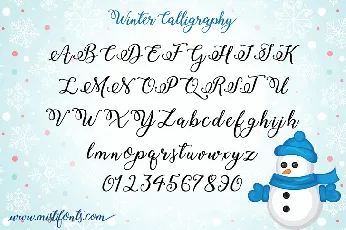 Winter Calligraphy font