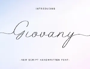 Giovany Script font