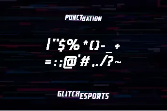 GLITCH ESPORTS DEMO font