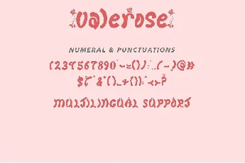 Valerose font