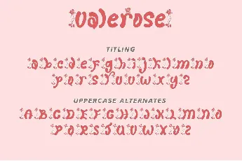 Valerose font