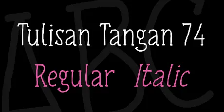 Tulisan Tangan 74 font