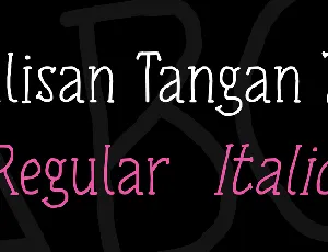 Tulisan Tangan 74 font