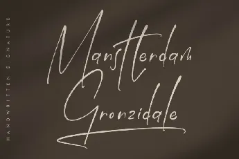 Manstterdam Gronzidale font