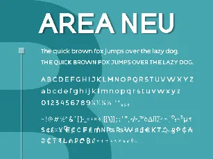 Area Neu font