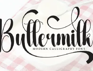 Buttermilk Script Typeface font