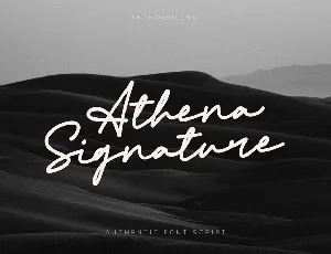 Athena Signature font