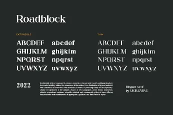 Roadblock font