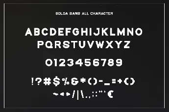 Bolda SansFL font