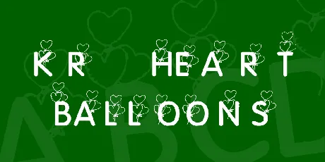 KR Heart Balloons font