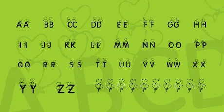 KR Heart Balloons font