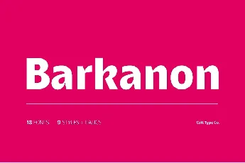 Barkanon font