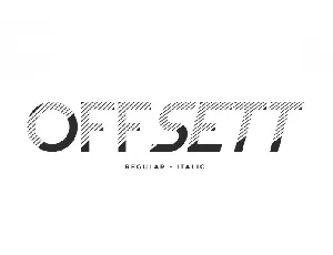 Offsett font