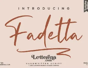 Fadetta Script font