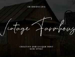 Vintage Farmhouse Script font