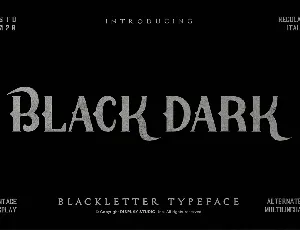 Black Dark Blackletter Display Typeface font