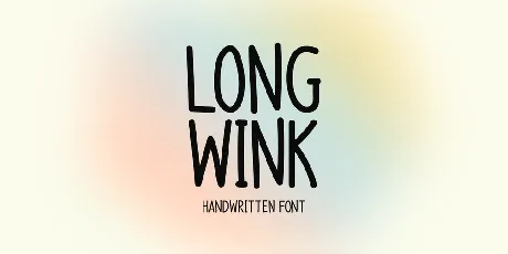 Long Wink font