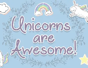 Unicorns are Awesome font