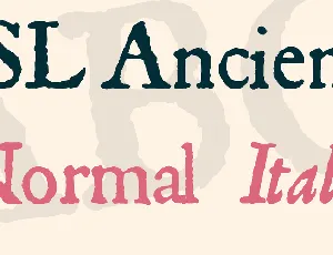 JSL Ancient font