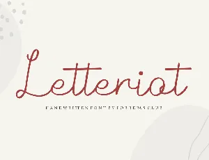 Letteriot font