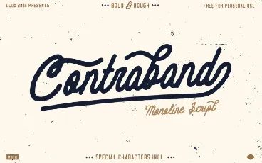 Contraband Script font