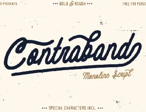 Contraband Script font