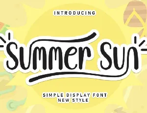 Summer Sun Display font