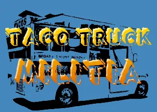 Taco Truck Militia font