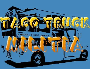 Taco Truck Militia font