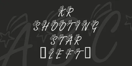 KR Shooting Star (Left) font