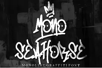 Mono Seahorse Graffiti font