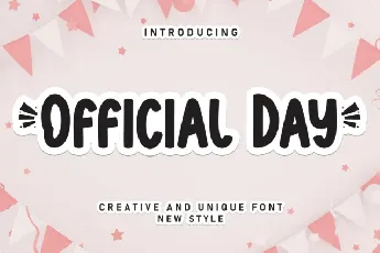 Official Day Display font