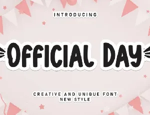 Official Day Display font