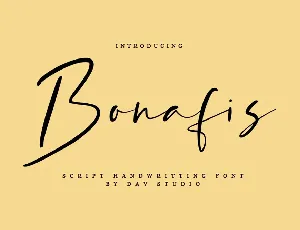 Bonafis Handwritten Script font