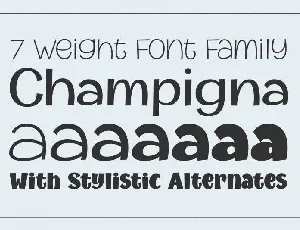 Champigna Family font