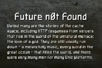 Future n0t Found font