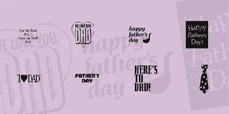 KR Father's Day Dings font