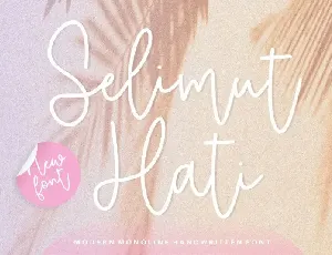 Selimut Hati Monoline Handwritten font