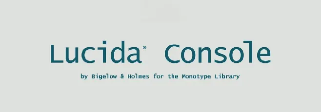 Lucida Console font