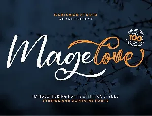 Magelove Handlettering font