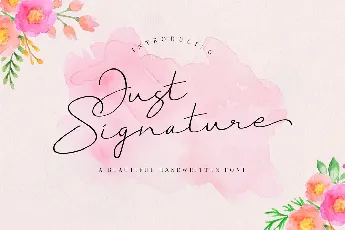 Just Signature font