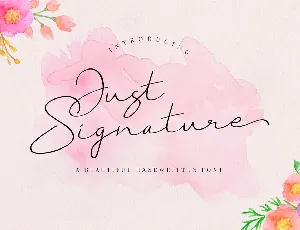 Just Signature font