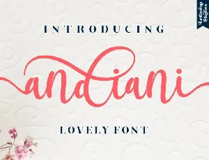 Andiani Script font